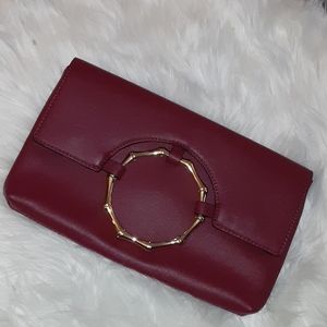 Red Leather Clutch